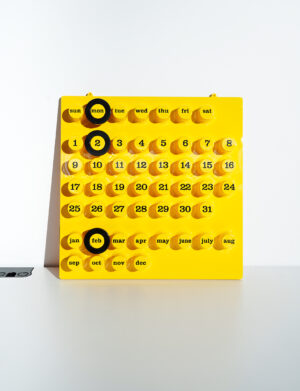 Euroway Ring-a-Date Calendar - Yellow